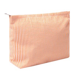 OZAOZ Makeup Bag Cosmetic Bag Travel Toiletry Bag Aesthetic Canvas Organizer Bag Zipper Pouch for Women (orange)