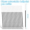 60 Pcs Retractable Pen Refills, 0.7mm Pen Refills Black Ballpoint
