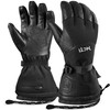 MCTi Leather Ski Gloves Men's Waterproof Touch Screen Long Gauntlet