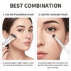 MOTIBACK 3 Piece Makeup Brush Set for Face and Eye