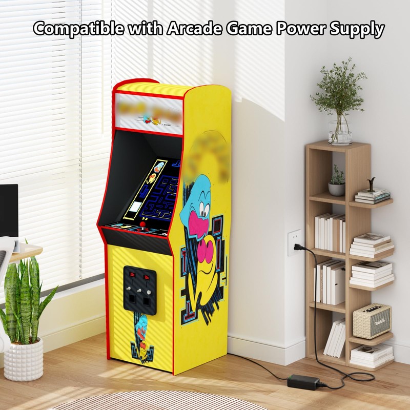 12V Power Cord Compatible with Arcade1up Game Machine - for