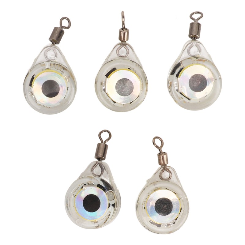 5PCS Lure Light Deep Drop Fishing Lights Strobe Eye Shape