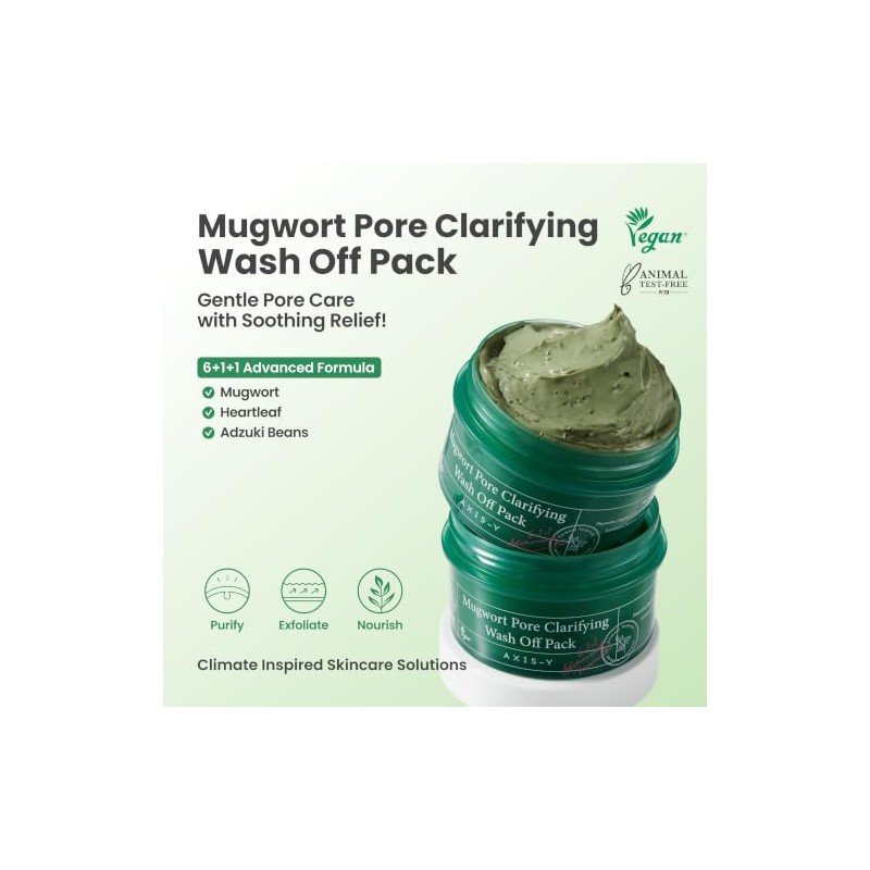 AXIS-Y - Mugwort Pore Clarifying Wash Off Pack - Mascarilla