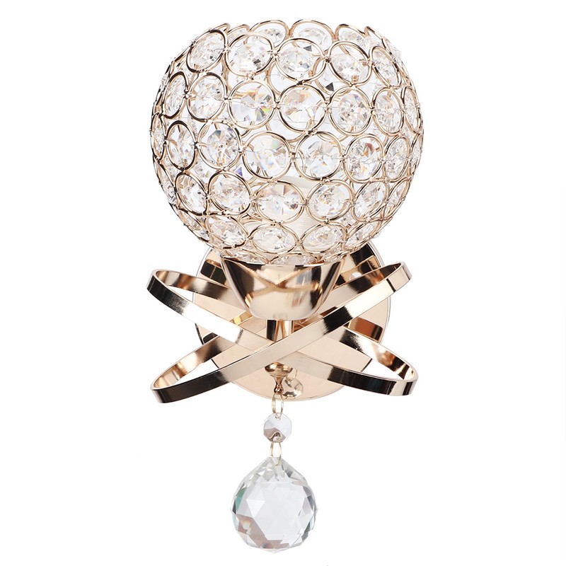 Round Wall Lamp Crystal Lamp E14 Lamp Holder for Home