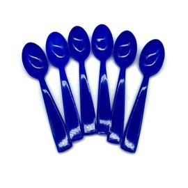 Kimmel Mocha Spoon, Children's Spoon, Espresso Spoon, Small, Pack of 6, Reusable, Plastic, Blue