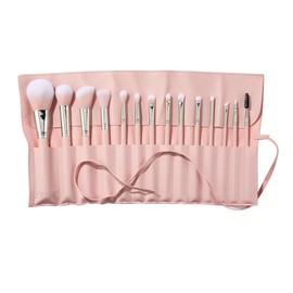 ColourPop Smoke 'N Roses - Juego de brochas para cara y ojos - Juego de brochas de maquillaje para rostro y ojos, fabricado con cerdas veganas sintéticas de lujo, incluye soporte (14 unidades)