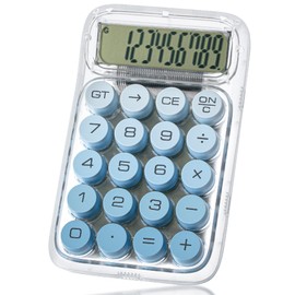 Mr. Pen- Mechanical Switch Calculator, 10 Digits, Blue, Transparent Body, Large LCD Display, Big Buttons, Desktop, Cute, Aesthetic
