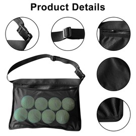 MiOYOOW Tennis Net Waist Bag, Elastic Tennis Wasitball Bag, Adjustable Tennis Carry Bag, Holder Bags for Running, Tennis Playing