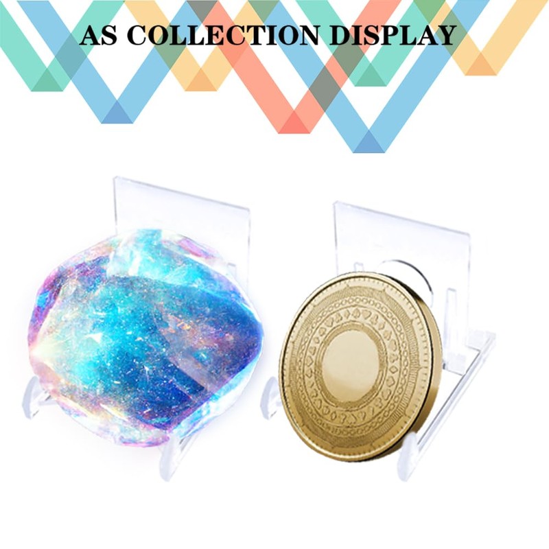 LUOLIPEYA 20 Sets Acrylic Plate Stands, Adjustable Display Holder Stands