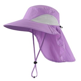 Connectile Men's Women's Quick Drying UV Protection Hat, Outdoor Sun Hat, Safari Hat, Summer, Farming Work Hat, Fishing Hat, purple