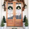 2 Pack Wreath Sash for Front Door Monogrammed Embroidery Wreath
