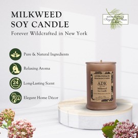 ADK Milkweed Scented Candle, 4.5 Oz Natural Wax for Relaxation and Home Décor, Aromatherapy Candle Gift for Kitchen and Living Spaces Giving