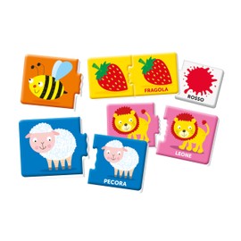 Clementoni - Sapientino Prime 100 1 Year Flashcards, Flashcards for Children, Montessori Game to Learn New Words, in Italian, Made in Italy, 16851, Multi-Colour