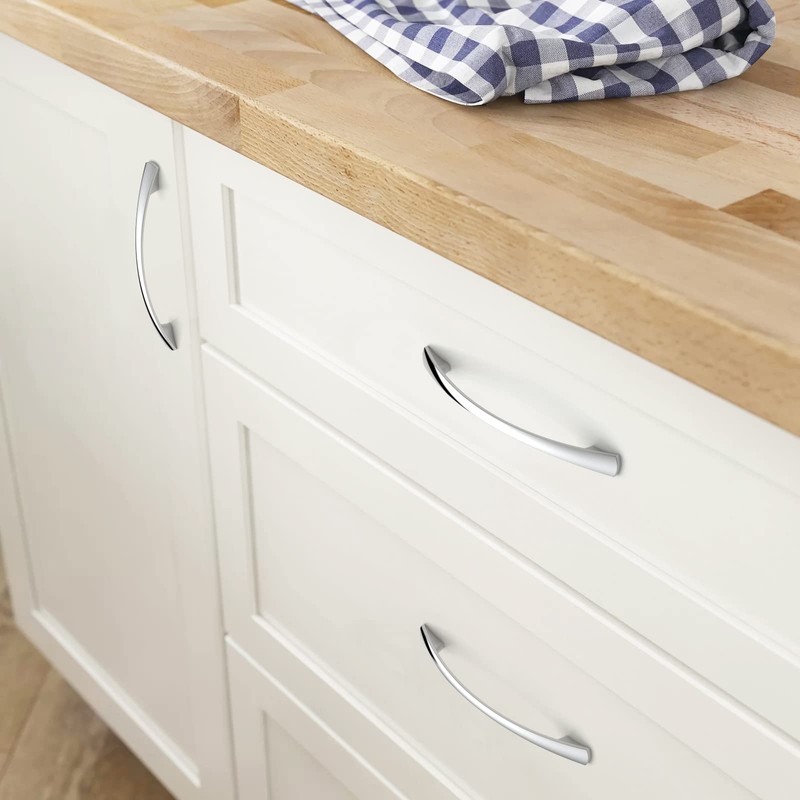 FURNIWARE Pack of 5 Cabinet Pulls, Zinc Alloy Drawer Pulls,