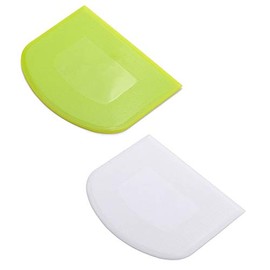 Raspador de masa, 2 piezas, raspador de tazón, cortador de masa de plástico seguro para alimentos, raspador de plástico flexible, raspador de banco, r
