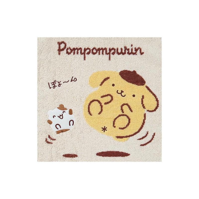 Sanrio 613118 Hand Towel (Pudding and Muffin Nakayoshi Time), Pompom