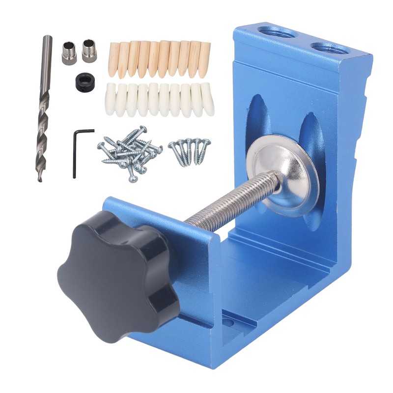 46PCS Set Pocket Dowel Hole Jig System Aluminum Alloy Slant