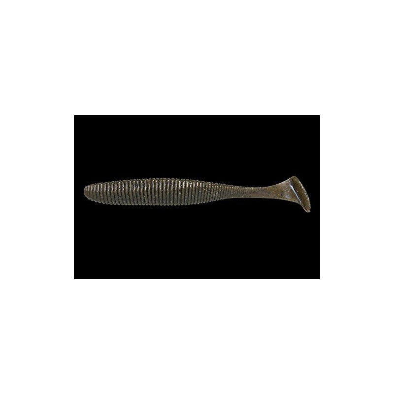 JACKALL Worm Rhythm Wave 4.8" Green Pumpkin Pepper