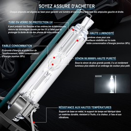 XELORD HID D1S D2S D3S Xenon Headlight Bulb,Car Low Beam High Beam,Pack of 2 (D3S 6000K)