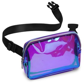 Crossbody Belt Bag for Women – Stylish Fanny Pack, Functional and Fashion Waist Packs for Travel, Festivals, and Everyday Use, Purple Laser - 1 Pocket, One-Size, Fanny Pack