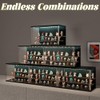2PCS Clear Display Case for Collectibles, 3-Tier Adjustable Display Case