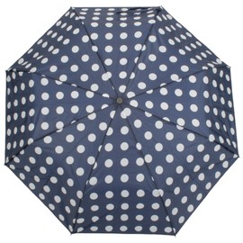 Drizzles Ladies Supermini Fashion Umbrella Blue White Spot