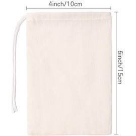 20 Pcs 4"x6" Nut Milk Bag, Cheese Bags for Filtering Reusable Empty Tea Bags, Soup Bags, Spice Bags for Cooking, Cold Brew Coffee Bags, Muslin Filter Bags, Celery Juice nut Bags