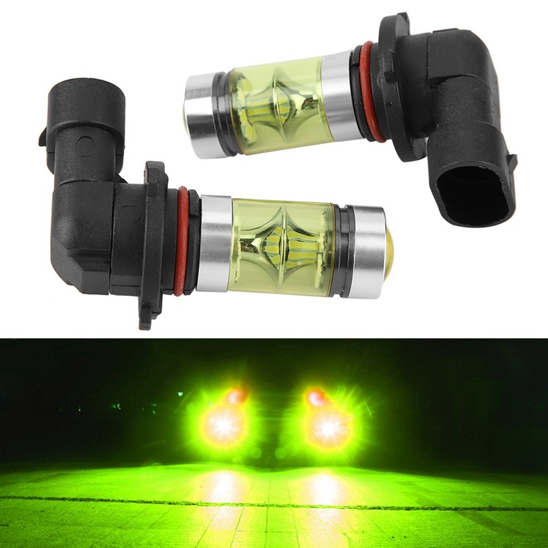 2PC 9006 100W 4300K Yellow LED Headlight Bulbs Kit Fog