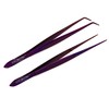 O'Creme Purple Stainless Steel Precision Kitchen Culinary Fine-Tip Tweezer Tongs,