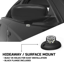 SpeedTech Lights Flare 360 Degree LED 18W Strobe Light for Police Cars, Construction Trucks, Service Vehicles, Plows, Emergency Vehicles. Surface Mount Grille Flashing Light - Red/Clear Alternating