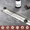 Kuaisailsk Linear Shower Drain ，24 Inch Brushed 304 Stainless Steel