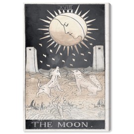 The Oliver Gal Artist Co. Astronomy and Space Wall Canvas Prints Tarot Silver Art Deco' Moons Home Décor, 30" x 45", White, Blue