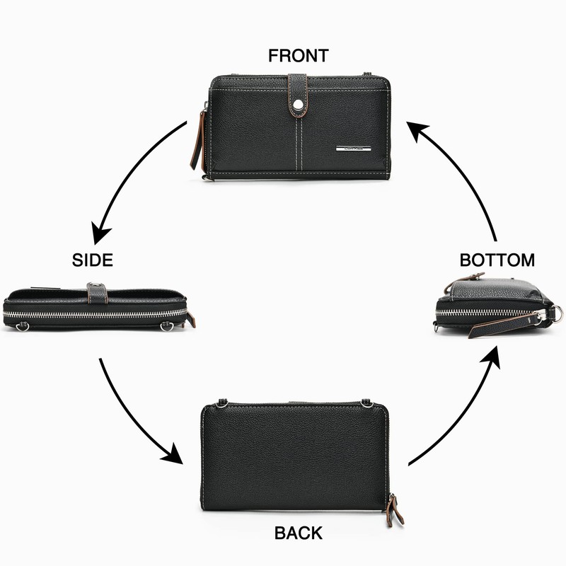 ibeacos Women's Wallet with RFID Protection - Women's Purse with