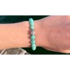 BERGERLIN Buddha Bracelet with Genuine 8 mm Natural Stone or