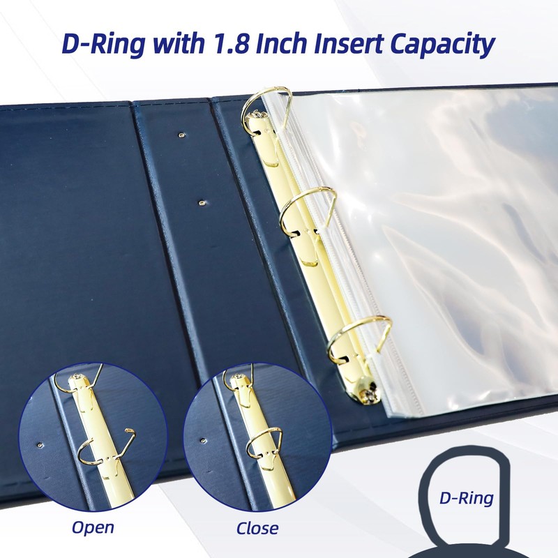 Craftask 12x12 Photo Album 3 Ring Binder, Leather Cover Scrapbook