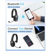 Trucker Bluetooth Headset with Microphone, Wireless Headset with Mic (Noise
