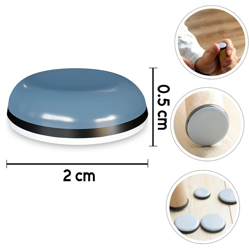 PEIONO 20 Piezas Deslizadores de Electrodomésticos, Ruedas para Electrodomésticos, Sólido