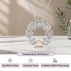 Jewelili Circle of Hearts Pendant Necklace for Women | Rose
