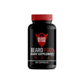 Beard Octane Beard Fuel - Beard Hair Growth Vitamin Complex with Biotin, Vitamin A, Vitamin C - 30-Day Supply - Healthy, Strong, Faster, Thick Beard Growth - Made in The USA