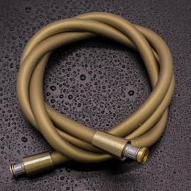 Shower Hose, Ultra-Soft Silicone Shower Head Hose Replacement, Anti-Kink Designed Handheld Shower Hose Extension with Brass Insert and Nut, 69 Inches, Gold