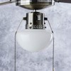 LUMIS LUMIS Ceiling Fan Shade, White Glass Round Mushroom Lampshade