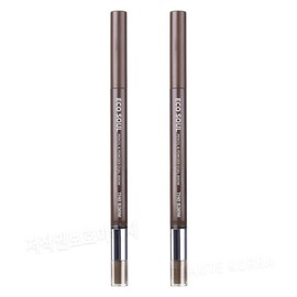 The Saem Eco Soul Pencil & Powder Dual Brow 03 Dark Gray 2pcs / 더샘 에.코 소울 펜슬 앤 파우더 듀얼 브로우 03 진회색 2개