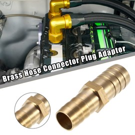 X AUTOHAUX 2 Pcs 16mm - 14mm Straight Shaped Barb Brass Hose Fitting Connector