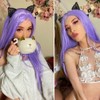 Angle Lucky Purple Lace Front Wig for Women Long Straight