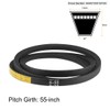 sourcing map Pack of 2 A Profile Rubber Drive Belts