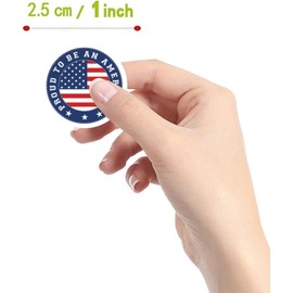 500Pcs Patriotic America Stickers, Cool 1 Inch Labels with 10 Patterns Decal Rolls Self Adhesive Seals for Scrapbooking Cards Envelopes，for Kids Teens Adults for Birthday Party Supply Reward…