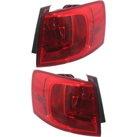 For Volkswagen Jetta Tail Light Assembly 2011 2012 2013 2014 Pair Driver and Passenger Side | Outer | VW2804107 | VW2805107 | 5C6 945 095 | 5C6 945 096