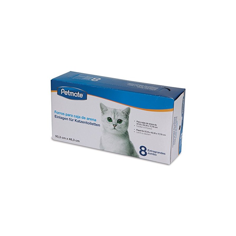 Petmate, Litter Pan Boxed Liners, Jumbo, 8 Pack