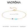 VACRONA Gold Anklets for Women 14K Gold Plated Turquoise Evil