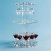 Acrylic 3 Tier Champagne Tower, 22 Slot Stemware Rack for